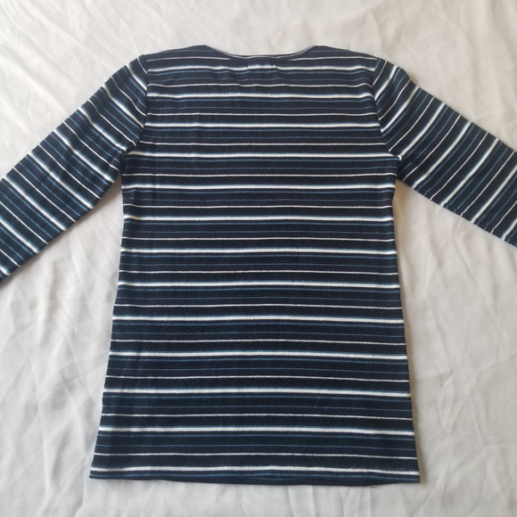 GAP Women's Long Sleeve Feather Tee XS Stripped - Picture 7 of 8